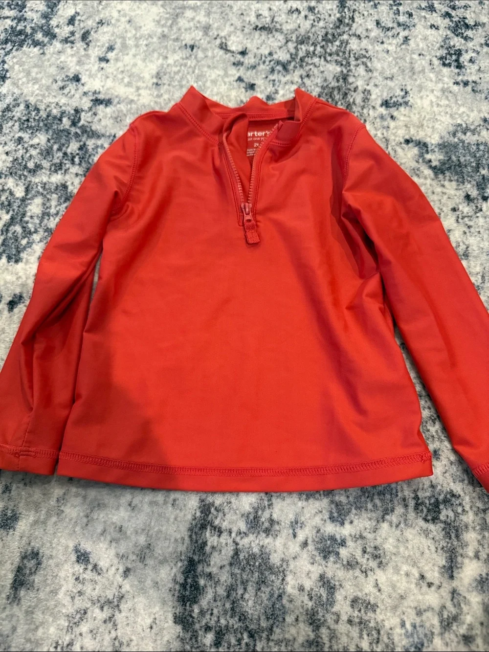 Carter's Bright Red Long-Sleeve Zip Pullover